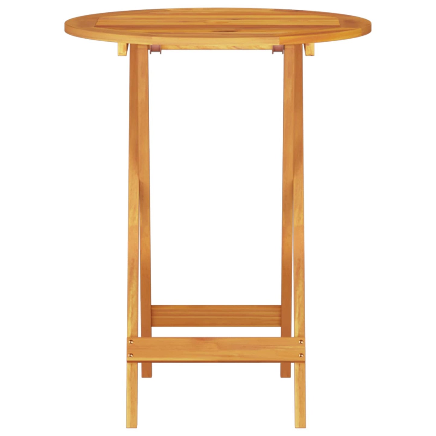 Set Bistro Pieghevole 3 pcs Marrone Legno di Acacia Massello