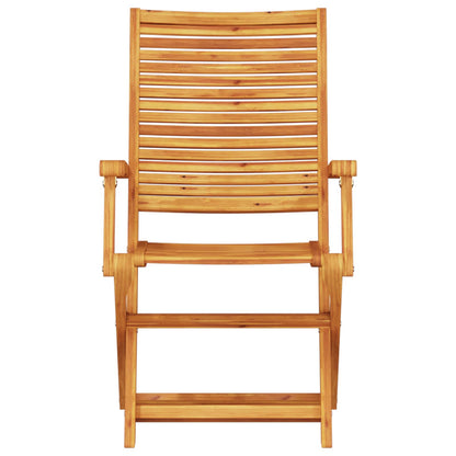Set Bistro Pieghevole 3 pcs Marrone Legno di Acacia Massello