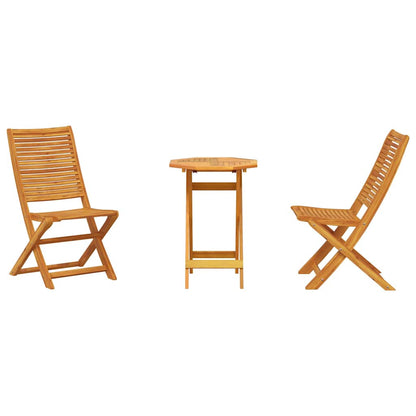 Set Bistro Pieghevole 3 pcs Marrone legno massello di acacia - homemem39