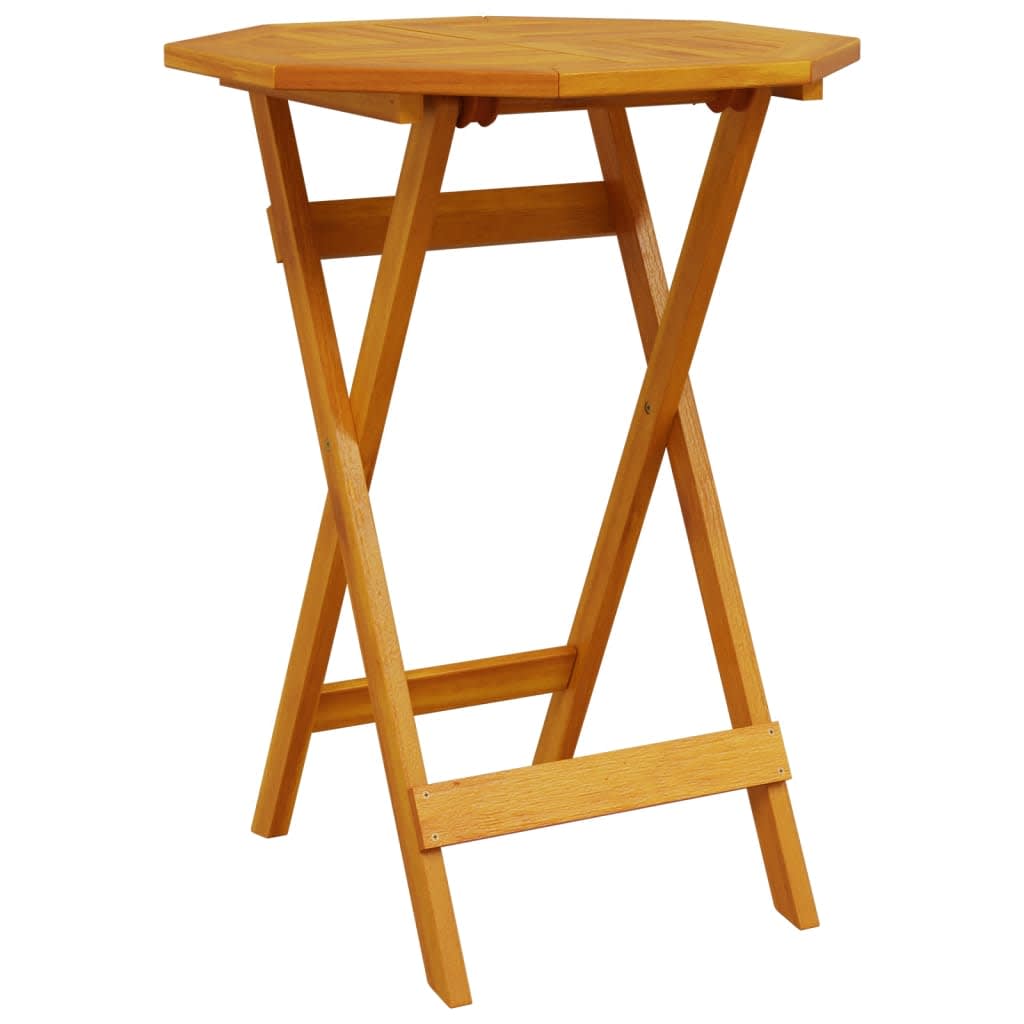 Set Bistro Pieghevole 3 pcs Marrone Legno di Acacia Massello