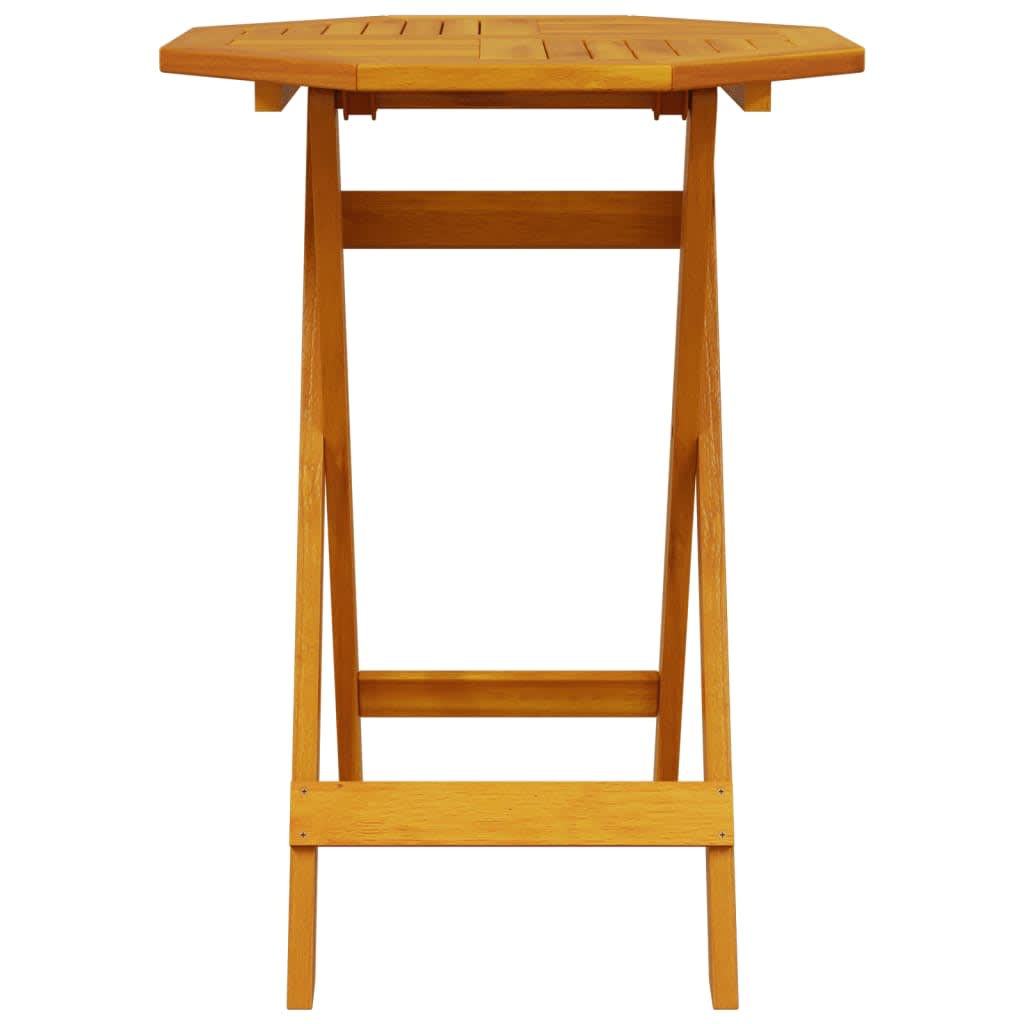 Set Bistro Pieghevole 3 pcs Marrone Legno di Acacia Massello