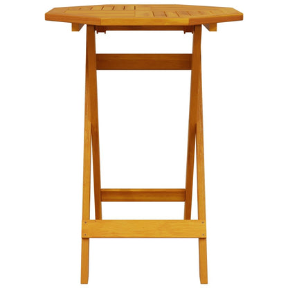 Set Bistro Pieghevole 3 pcs Marrone Legno di Acacia Massello