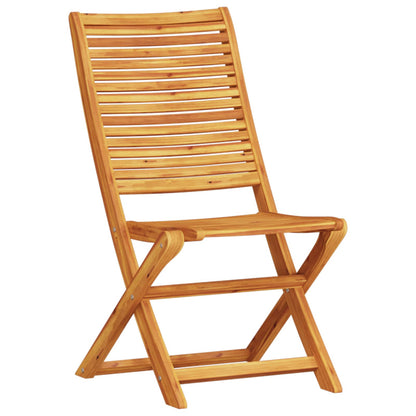 Set Bistro Pieghevole 3 pcs Marrone Legno di Acacia Massello