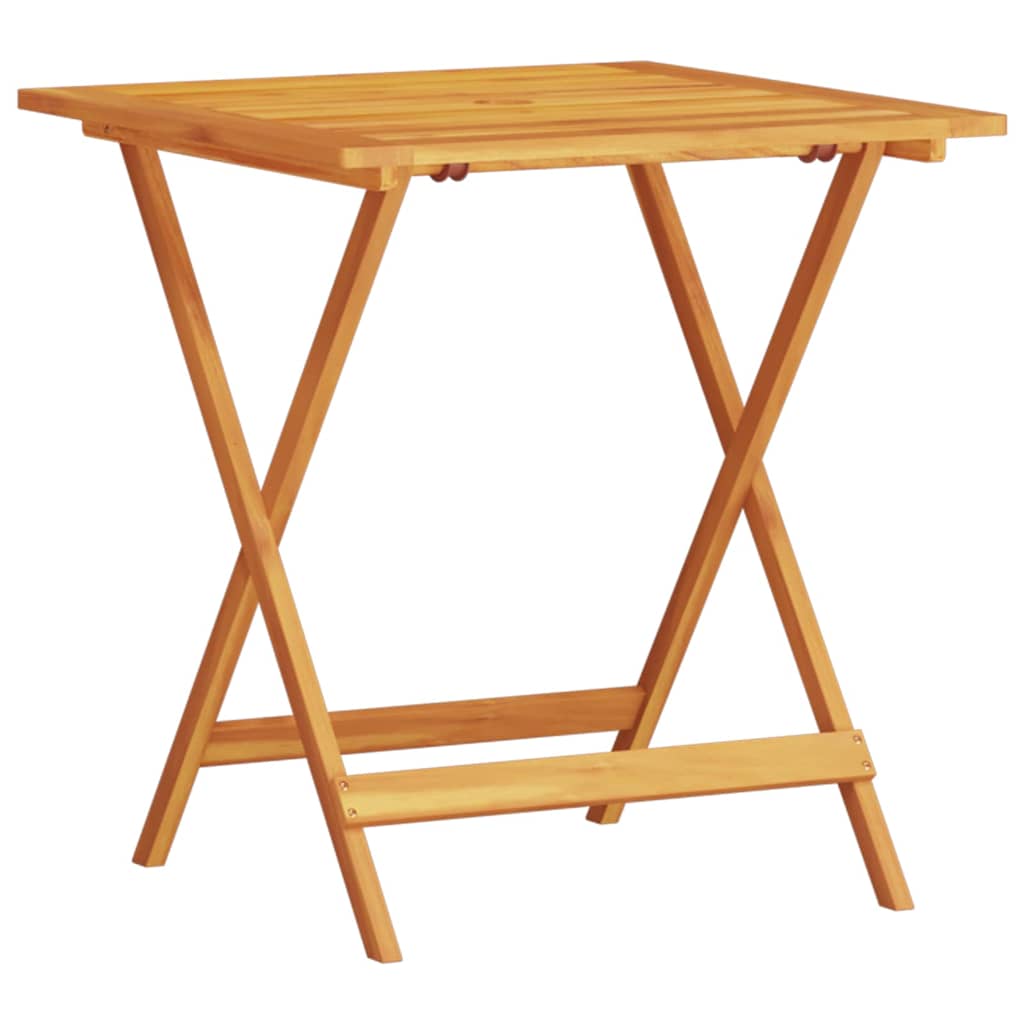 Set Bistro Pieghevole 3 pcs Marrone Legno di Acacia Massello