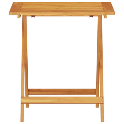 Set Bistro Pieghevole 3 pcs Marrone Legno di Acacia Massello