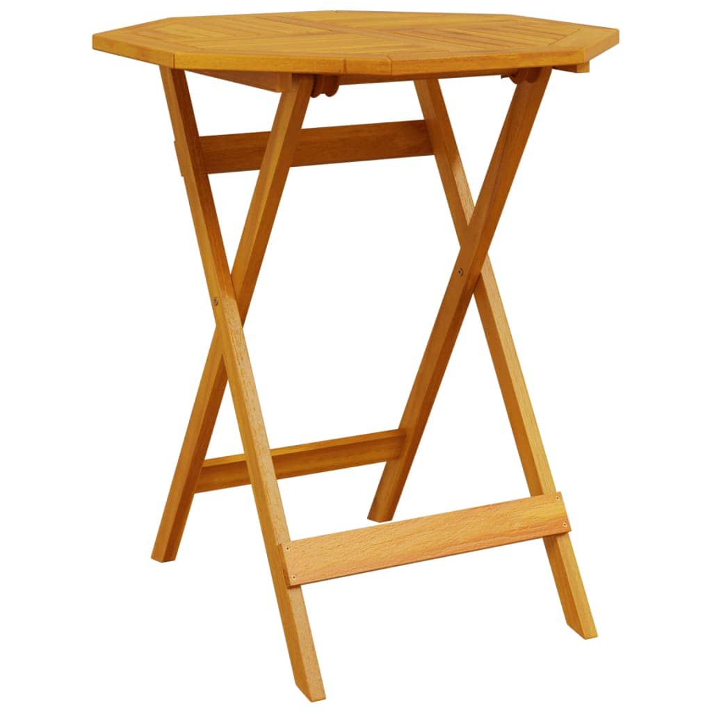 Set Bistro Pieghevole 3 pcs Marrone Legno di Acacia Massello