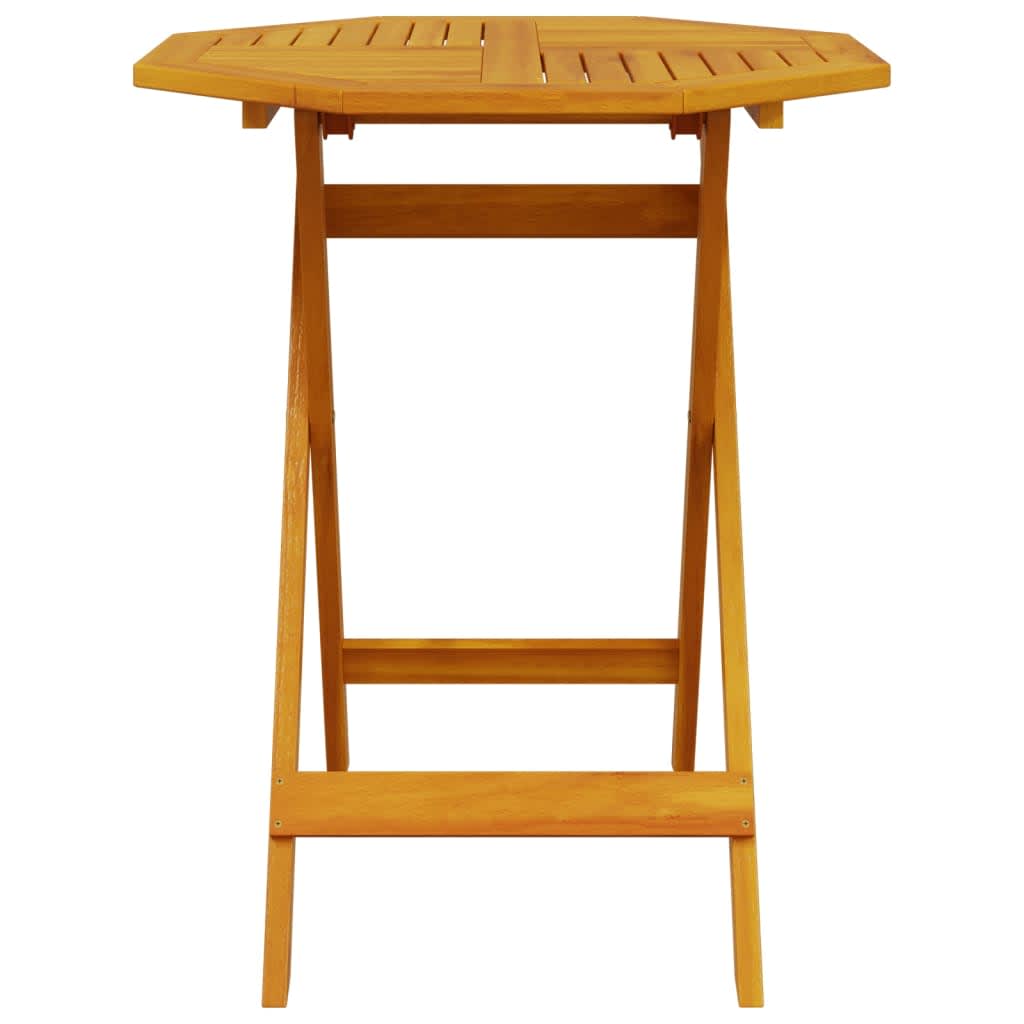 Set Bistro Pieghevole 3 pcs Marrone Legno di Acacia Massello