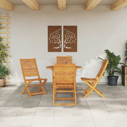 Set da Pranzo per Giardino 5 pcs Marrone | homemem39
