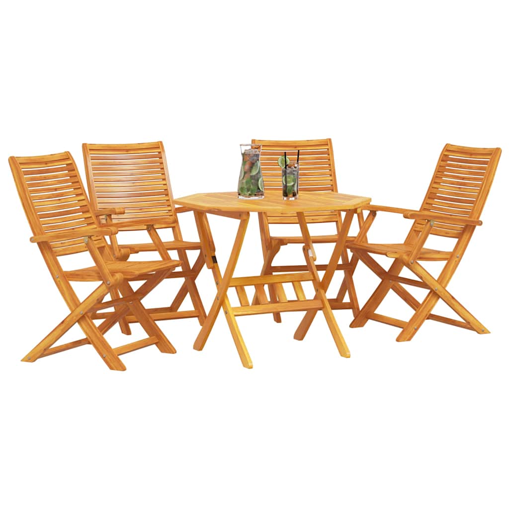 Set da Pranzo per Giardino 5 pcs Marrone | homemem39