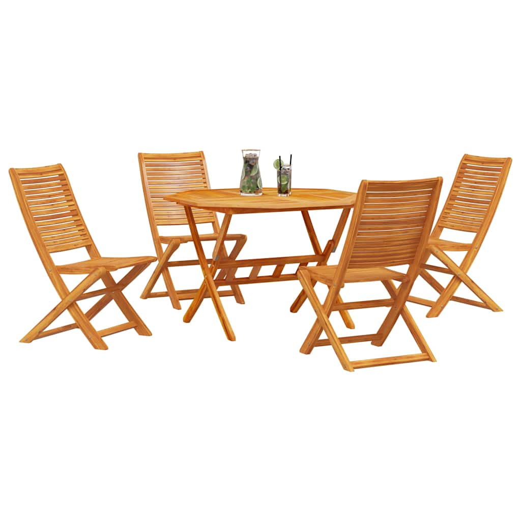 Set da Pranzo per Giardino 5 pcs Marrone | homemem39