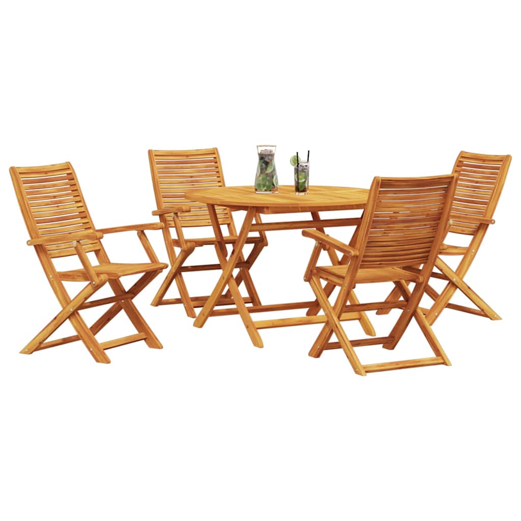 Set da Pranzo per Giardino 5 pcs Marrone