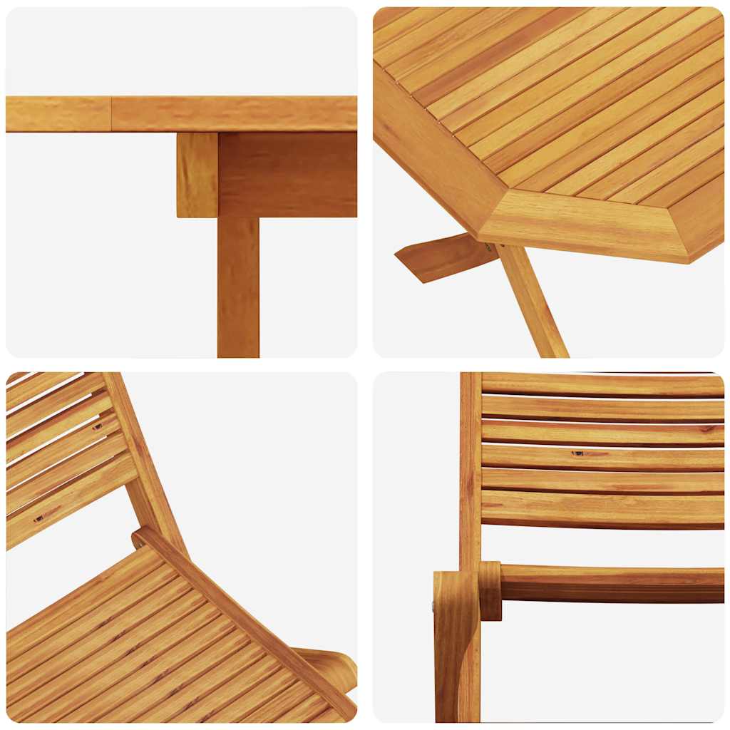 Set da Pranzo per Giardino 7 pcs Marrone