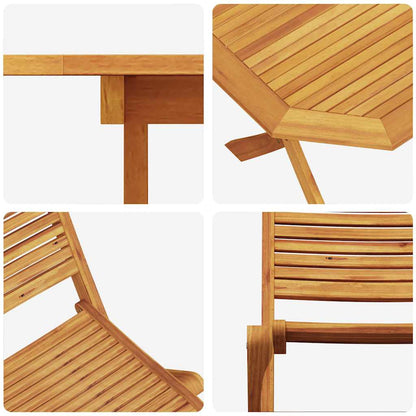 Set da Pranzo per Giardino 7 pcs Marrone