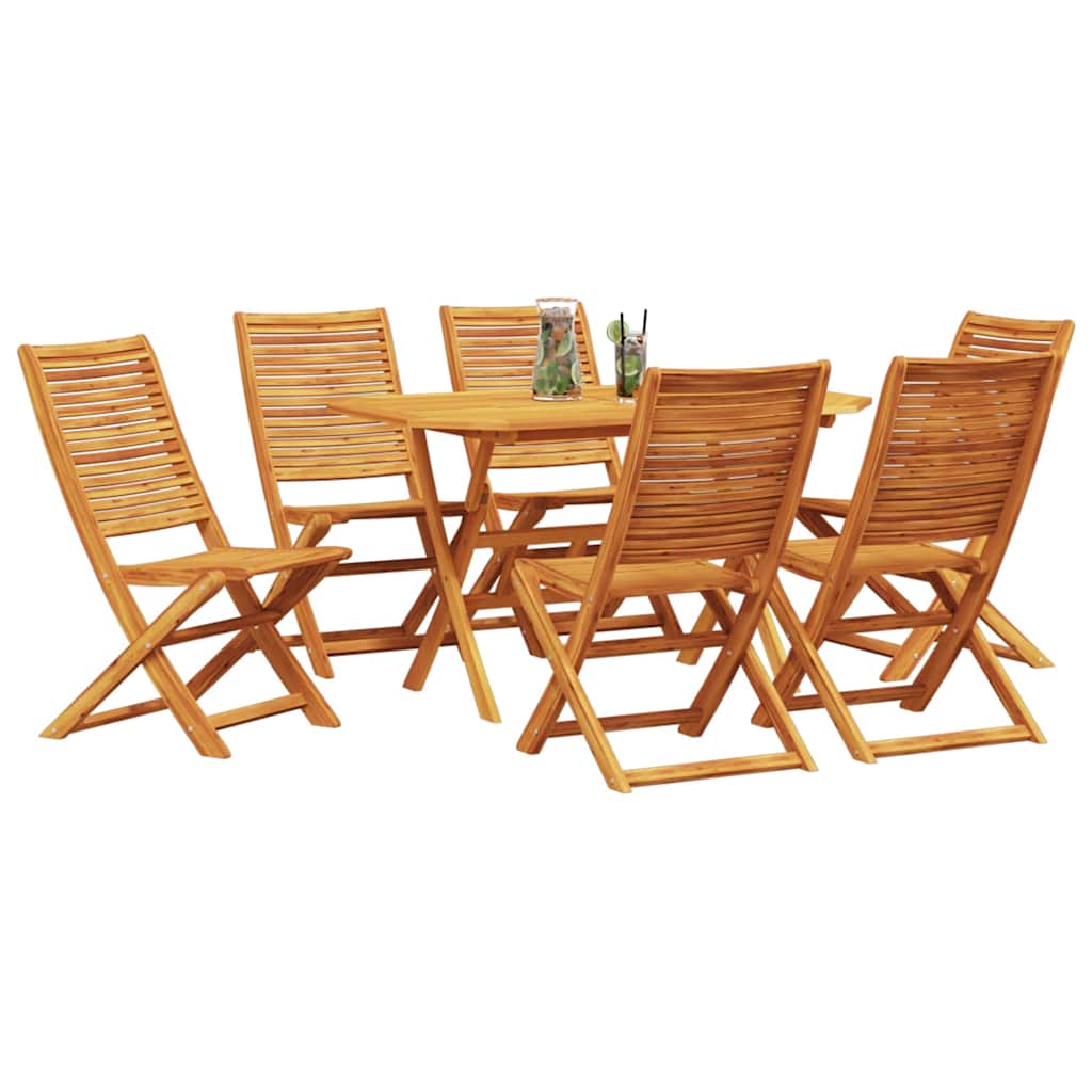 Set da Pranzo per Giardino 7 pcs Marrone