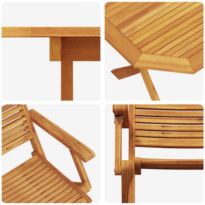 Set da Pranzo per Giardino 5 pcs Marrone