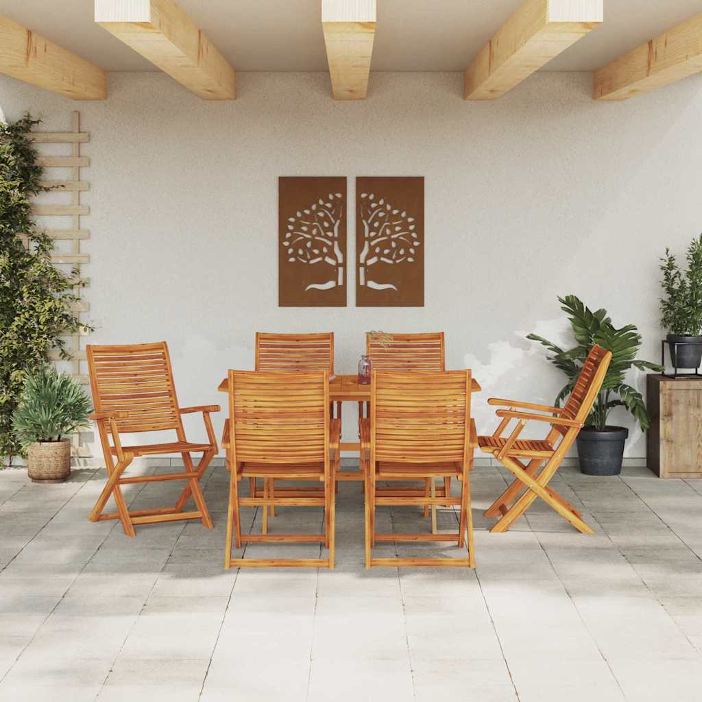 Set da Pranzo per Giardino 7 pcs Marrone | homemem39