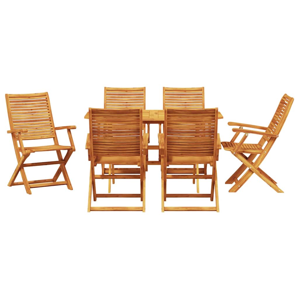 Set da Pranzo per Giardino 7 pcs Marrone | homemem39