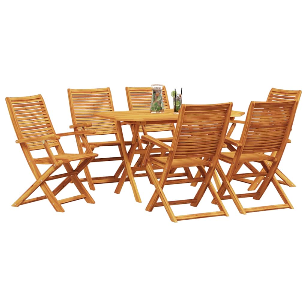 Set da Pranzo per Giardino 7 pcs Marrone | homemem39