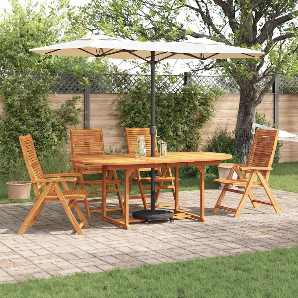 Set da Pranzo per Giardino 5 pcs Marrone