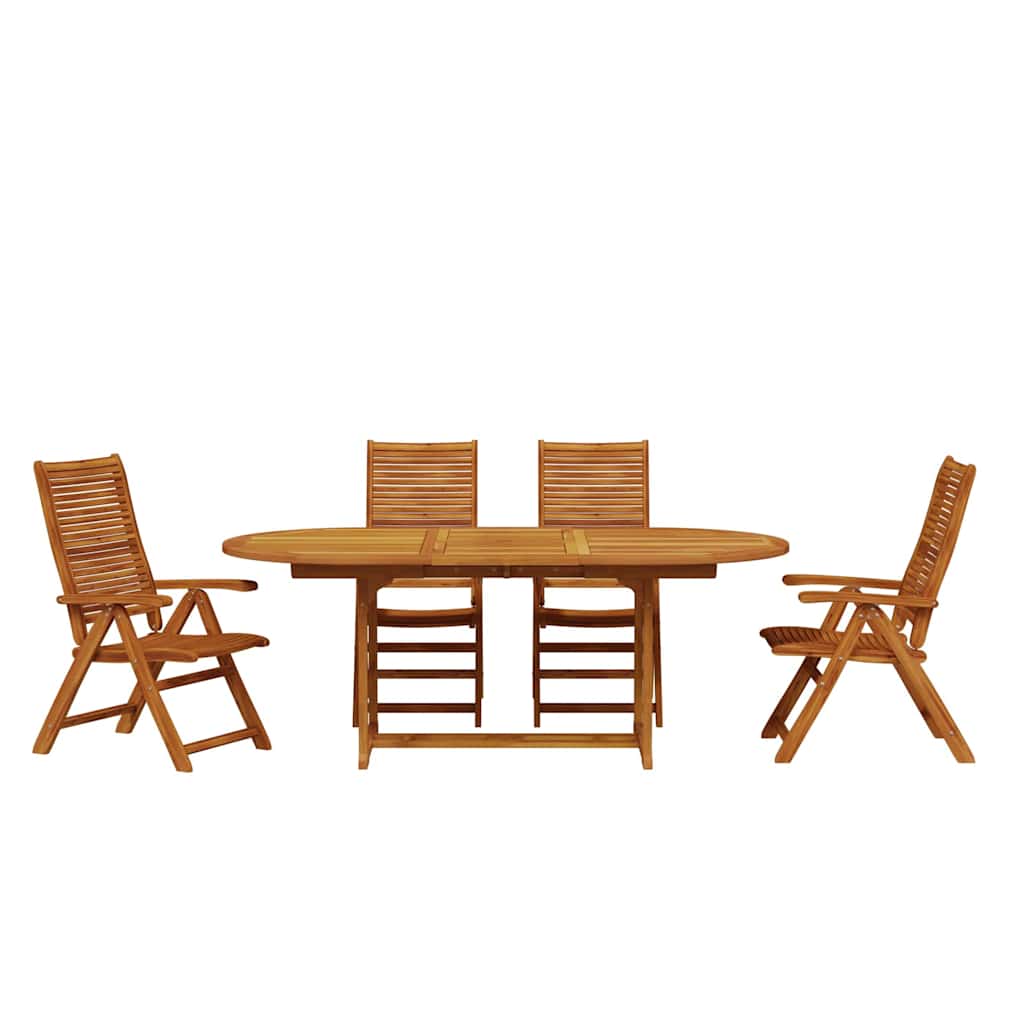 Set da Pranzo per Giardino 5 pcs Marrone