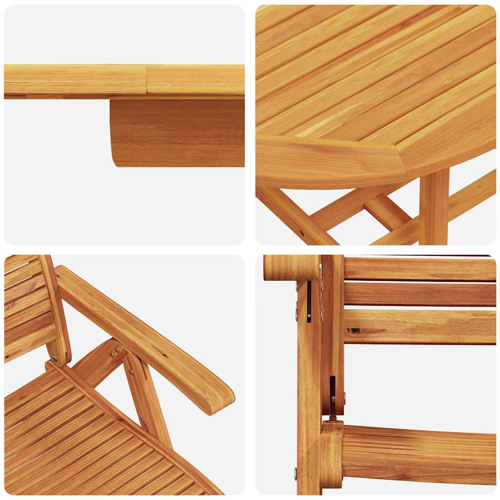 Set da Pranzo per Giardino 7 pcs Marrone