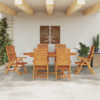 Set da Pranzo per Giardino 7 pcs Marrone | homemem39