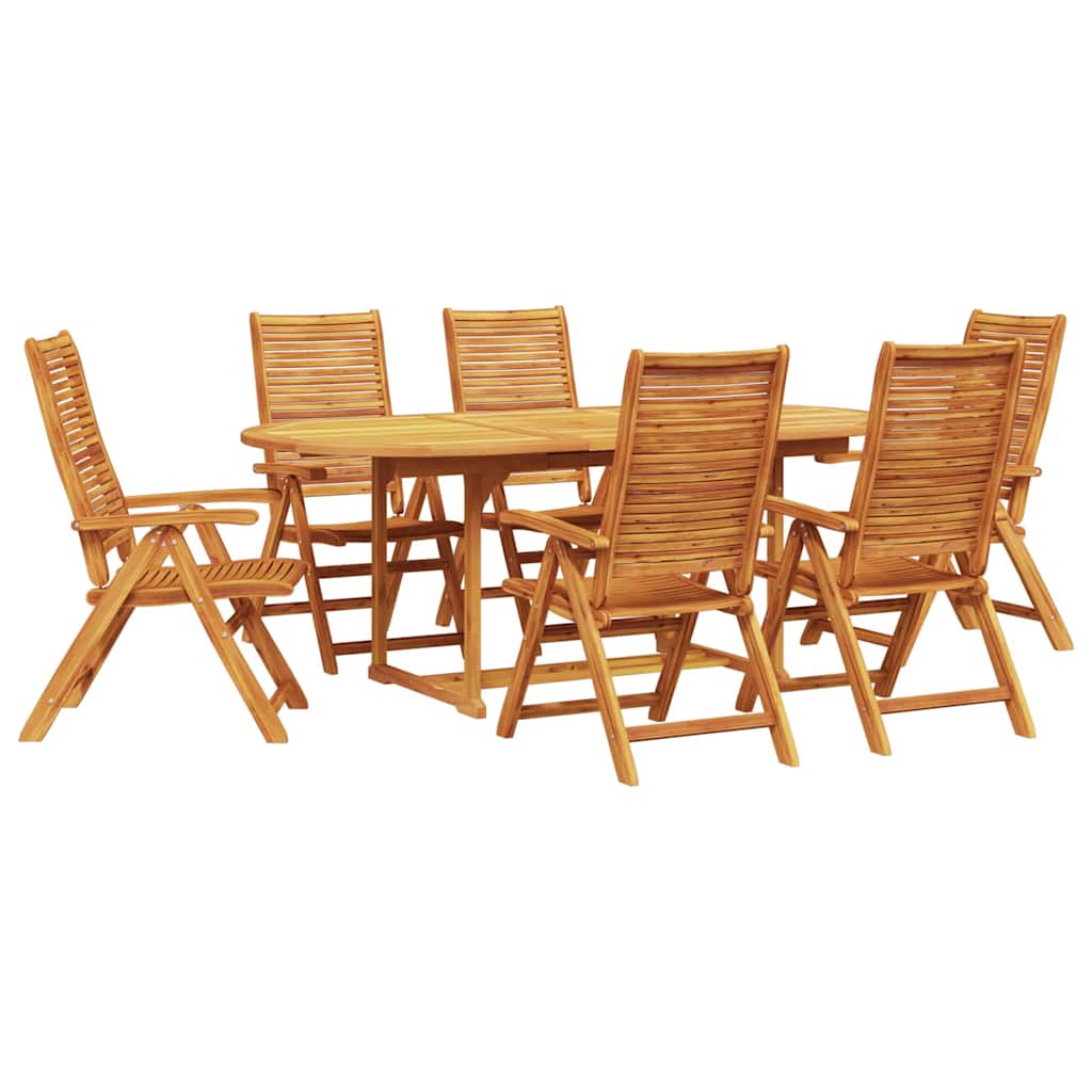 Set da Pranzo per Giardino 7 pcs Marrone