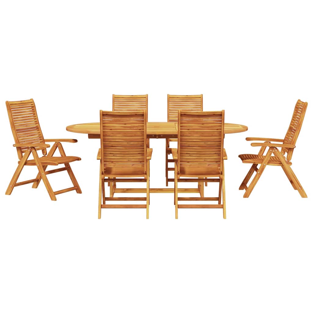 Set da Pranzo per Giardino 7 pcs Marrone