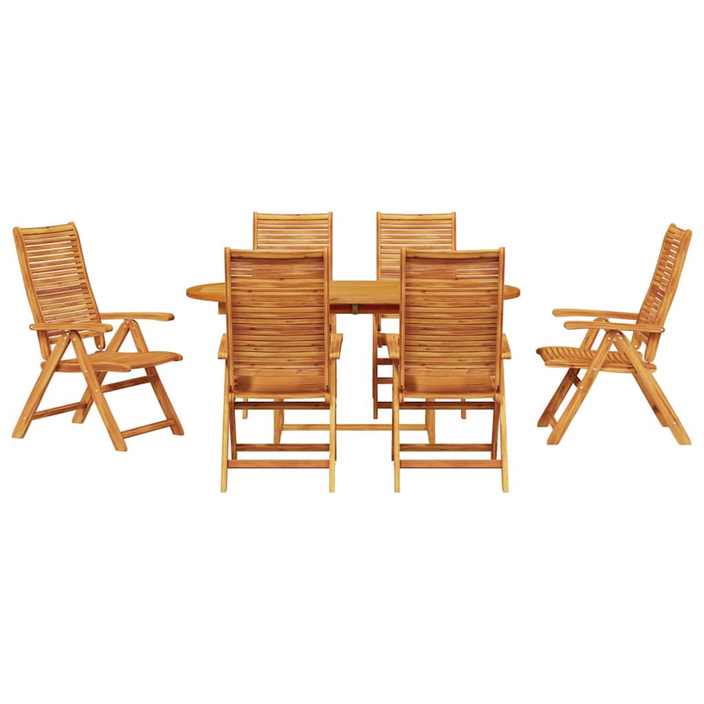 Set da Pranzo per Giardino 7 pcs Marrone | homemem39