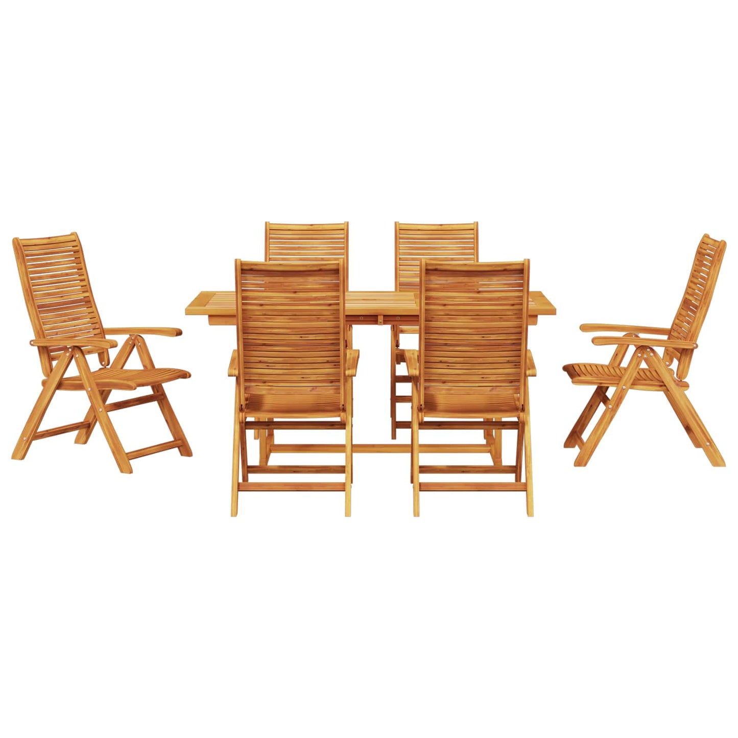 Set da Pranzo per Giardino 7 pcs Marrone | homemem39