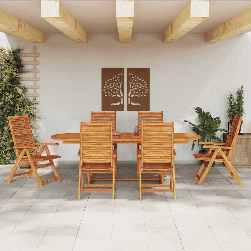 Set da Pranzo per Giardino 7 pcs Marrone | homemem39