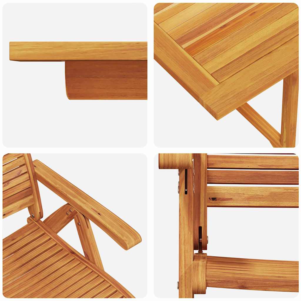 Set da Pranzo per Giardino 7 pz Marrone | homemem39