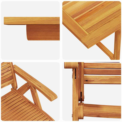 Set da Pranzo per Giardino 7 pz Marrone | homemem39