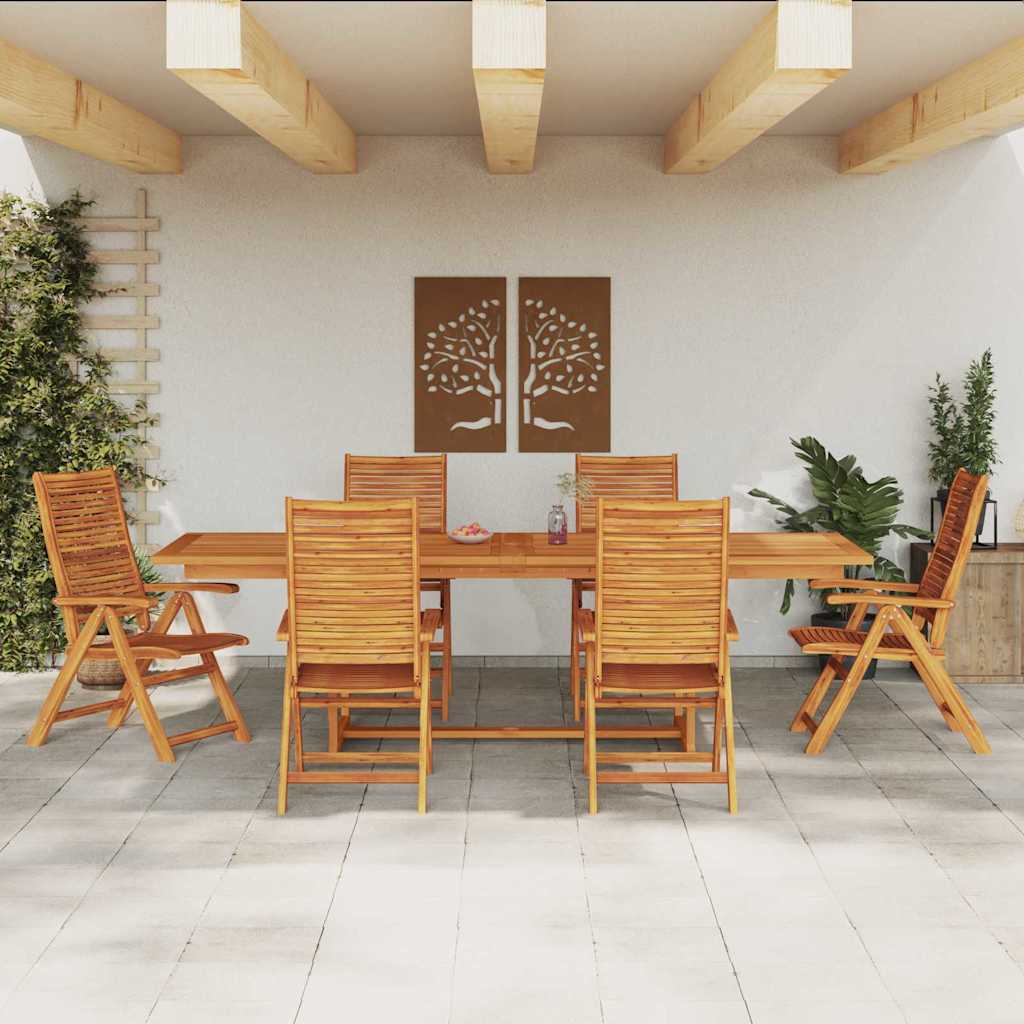 Set da Pranzo per Giardino 7 pcs Marrone | homemem39