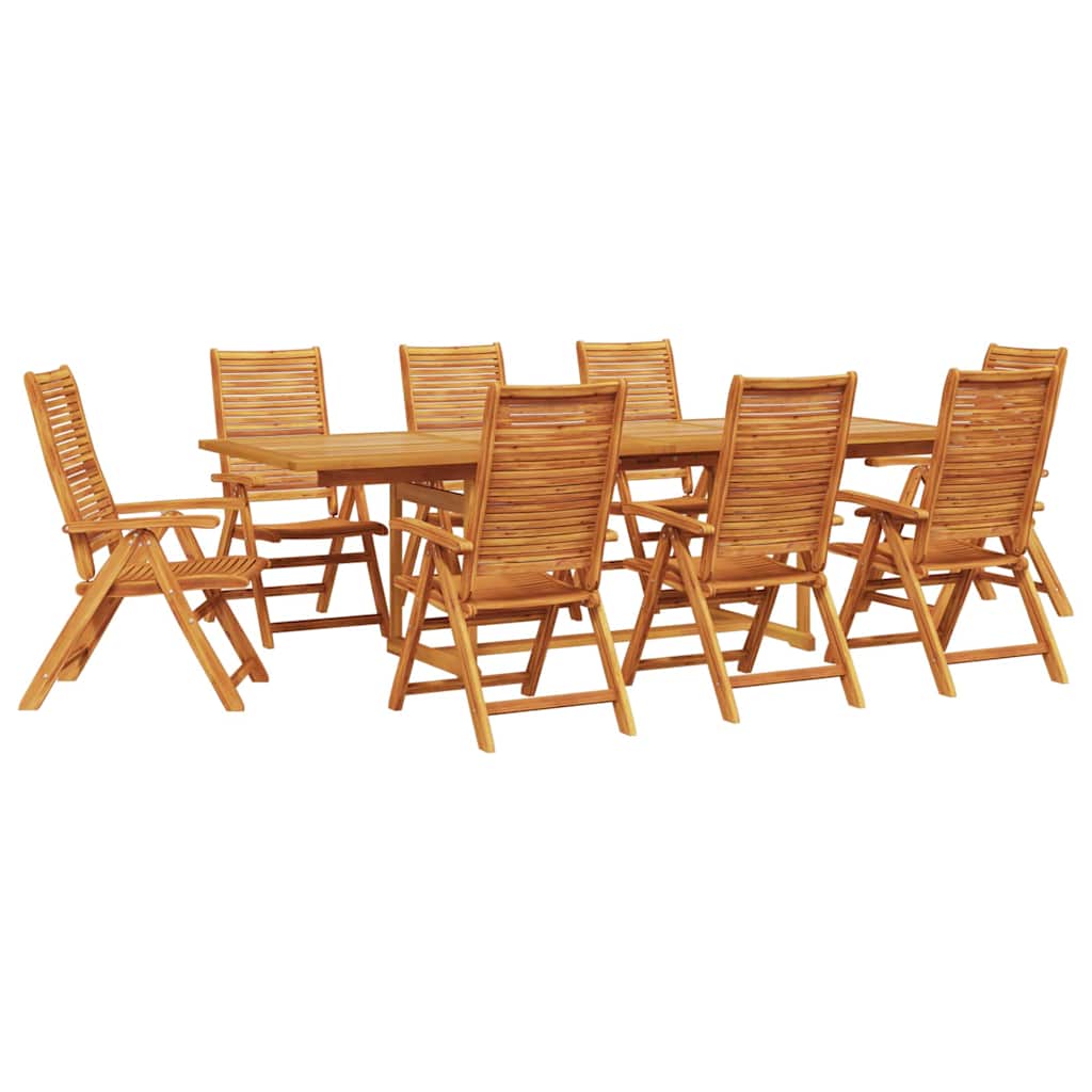 Set da Pranzo per Giardino 9 pcs Marrone
