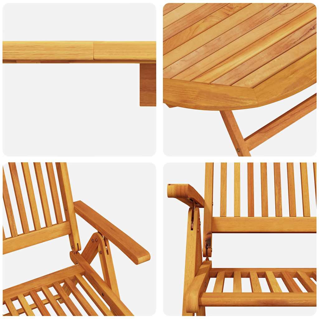 Set da Pranzo per Giardino 5 pcs Marrone