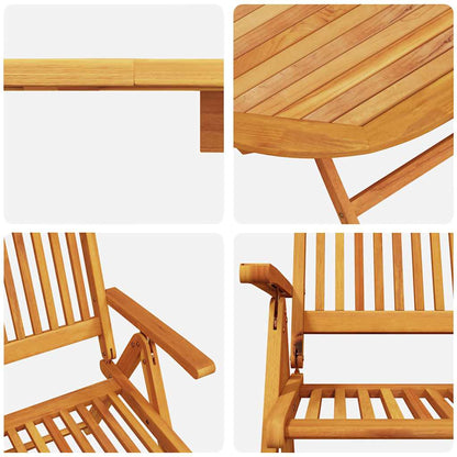 Set da Pranzo per Giardino 5 pcs Marrone
