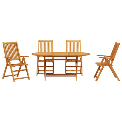 Set da Pranzo per Giardino 5 pcs Marrone