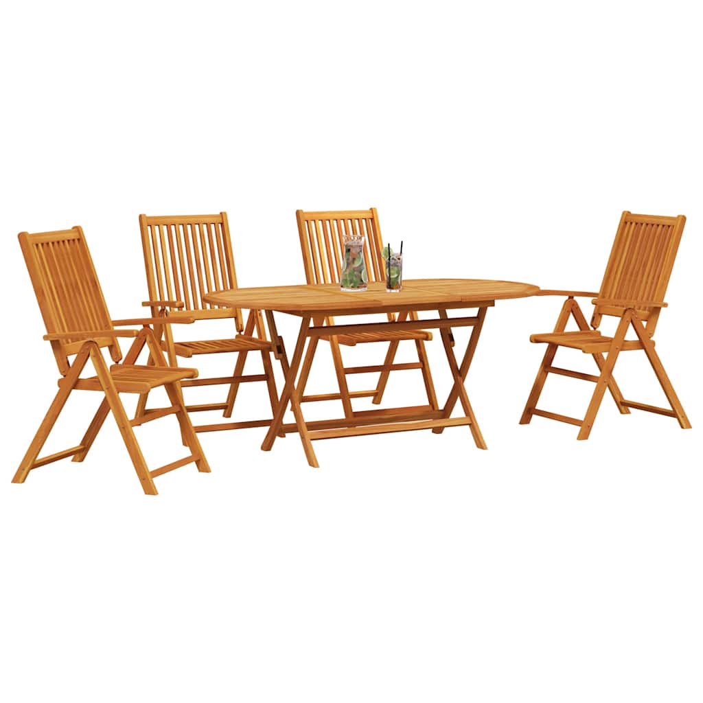 Set da Pranzo per Giardino 5 pcs Marrone - homemem39