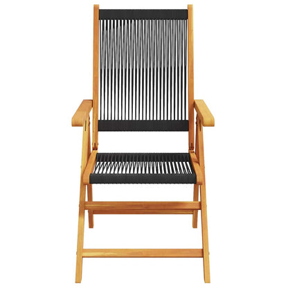 Set da Pranzo per Giardino 7 pcs Nero - homemem39