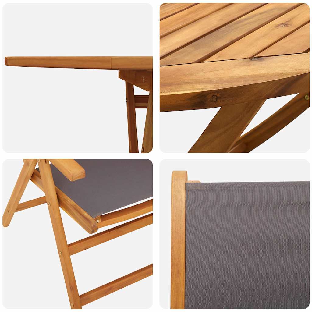 Set da Pranzo per Giardino 5 pcs Antracite - homemem39