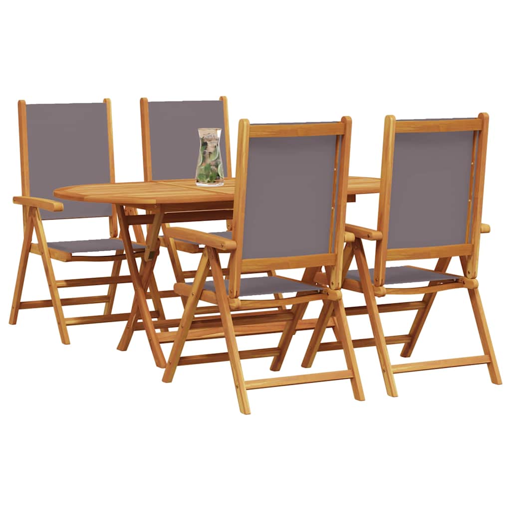 Set da Pranzo per Giardino 5 pcs Antracite - homemem39