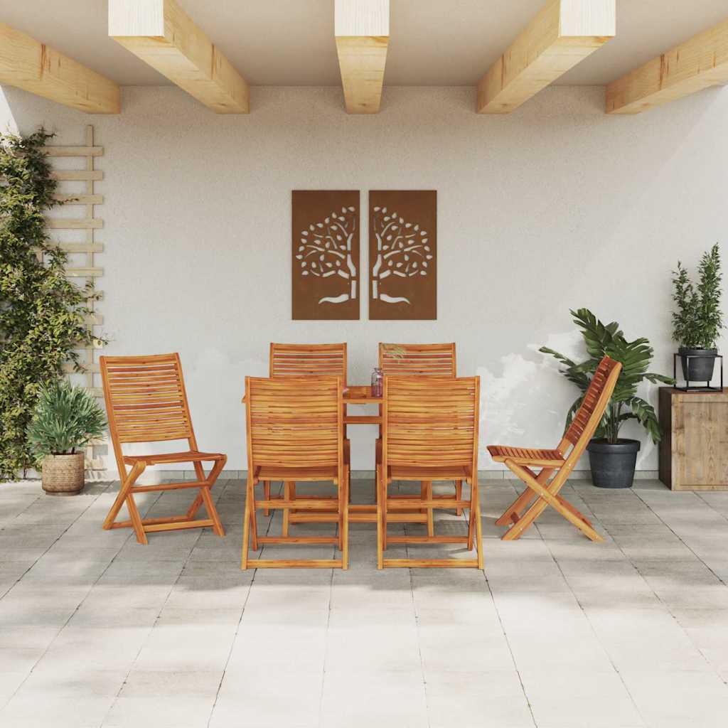 Set da Pranzo per Giardino 7 pcs Marrone | homemem39