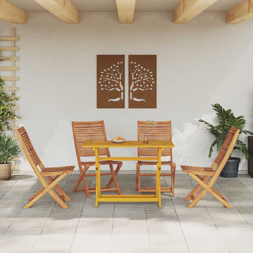 Set da Pranzo per Giardino 5 pcs Marrone | homemem39