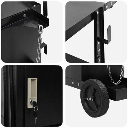 Carrello per saldatura Nero 90 x 46 x 96 cm Acciaio - homemem39