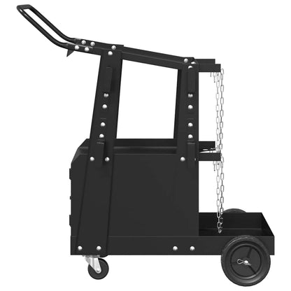 Carrello per saldatura Nero 90 x 46 x 96 cm Acciaio - homemem39