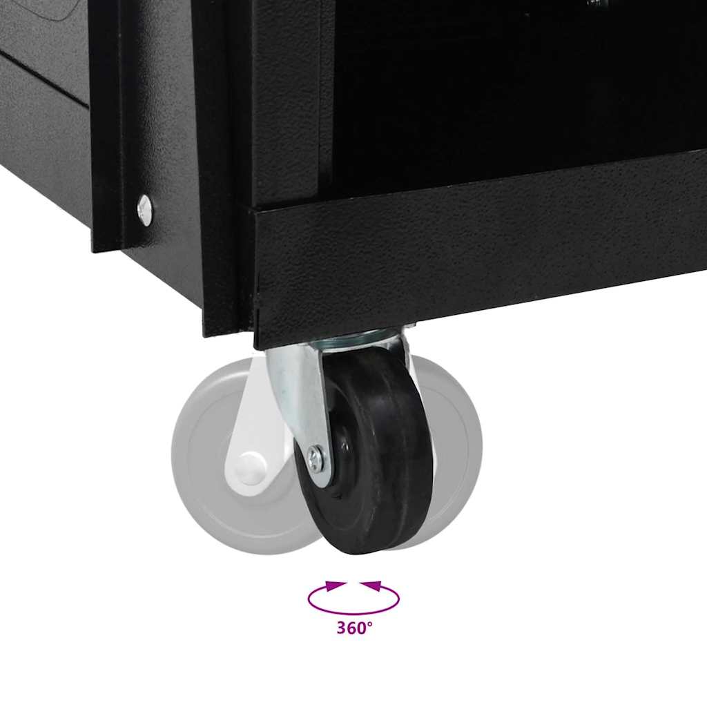 Carrello per saldatura Nero 90 x 46 x 96 cm Acciaio - homemem39