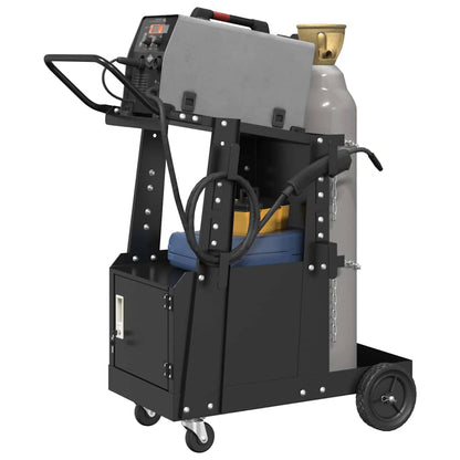 Carrello per saldatura Nero 90 x 46 x 96 cm Acciaio - homemem39