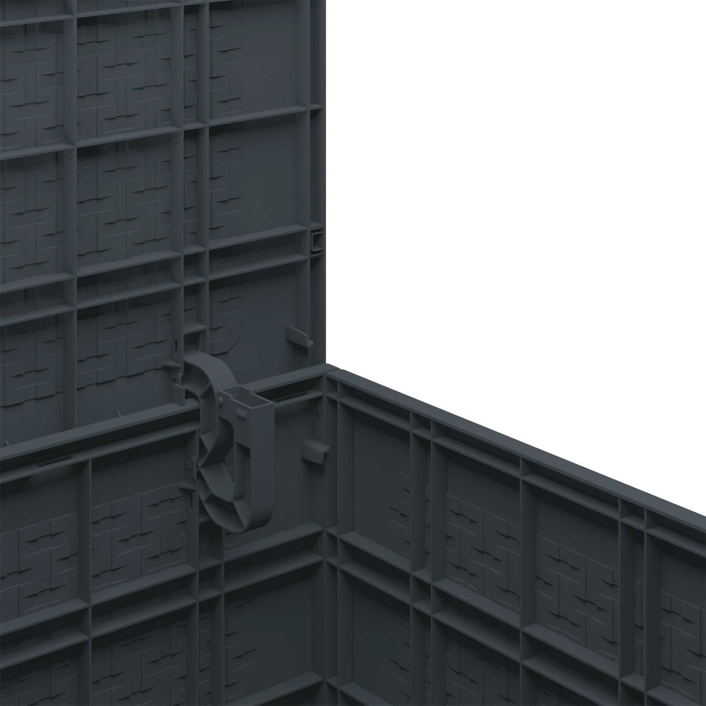 Scatola di Stoccaggio per Giardino Antracite 55 x 53 x 57 cm