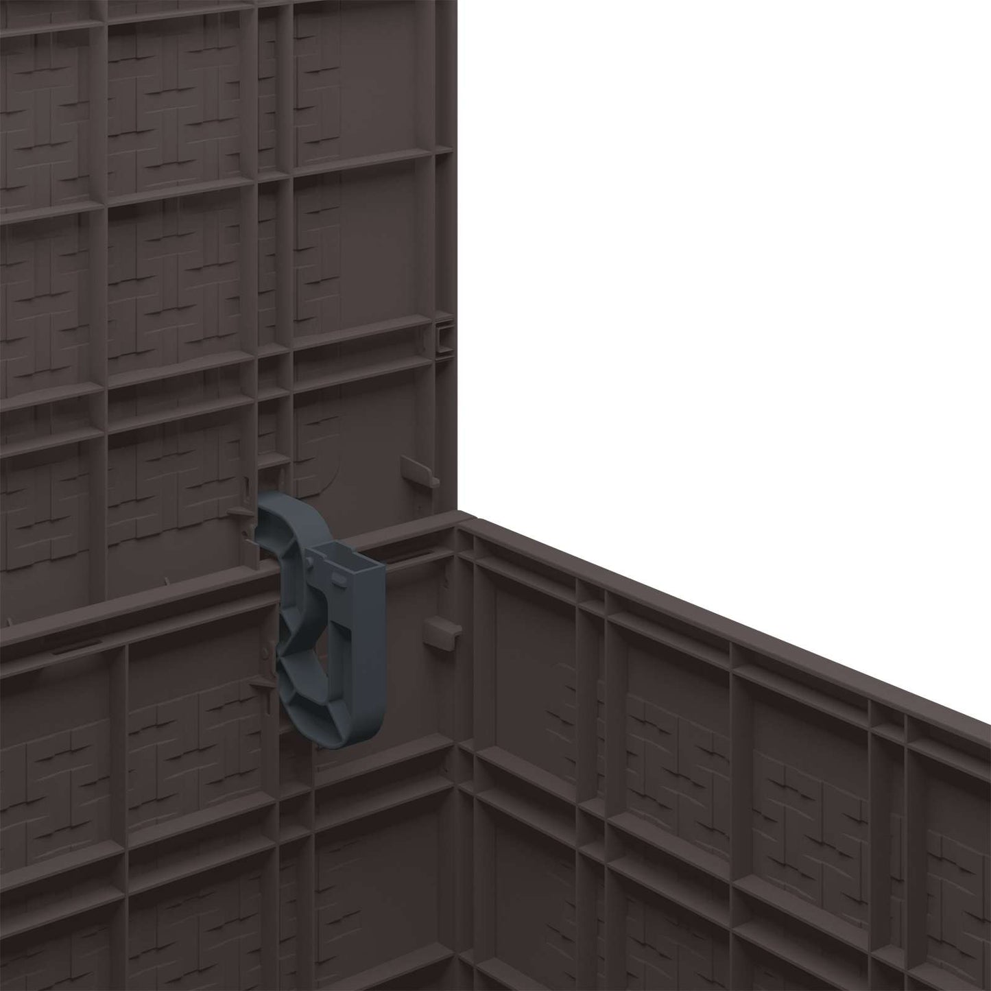 Scatola di Stoccaggio per Giardino Marrone 55 x 53 x 57 cm